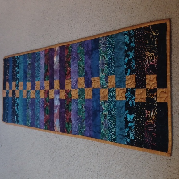 Vibrant Reversible Patchwork Table Runner - Picture 1 of 16